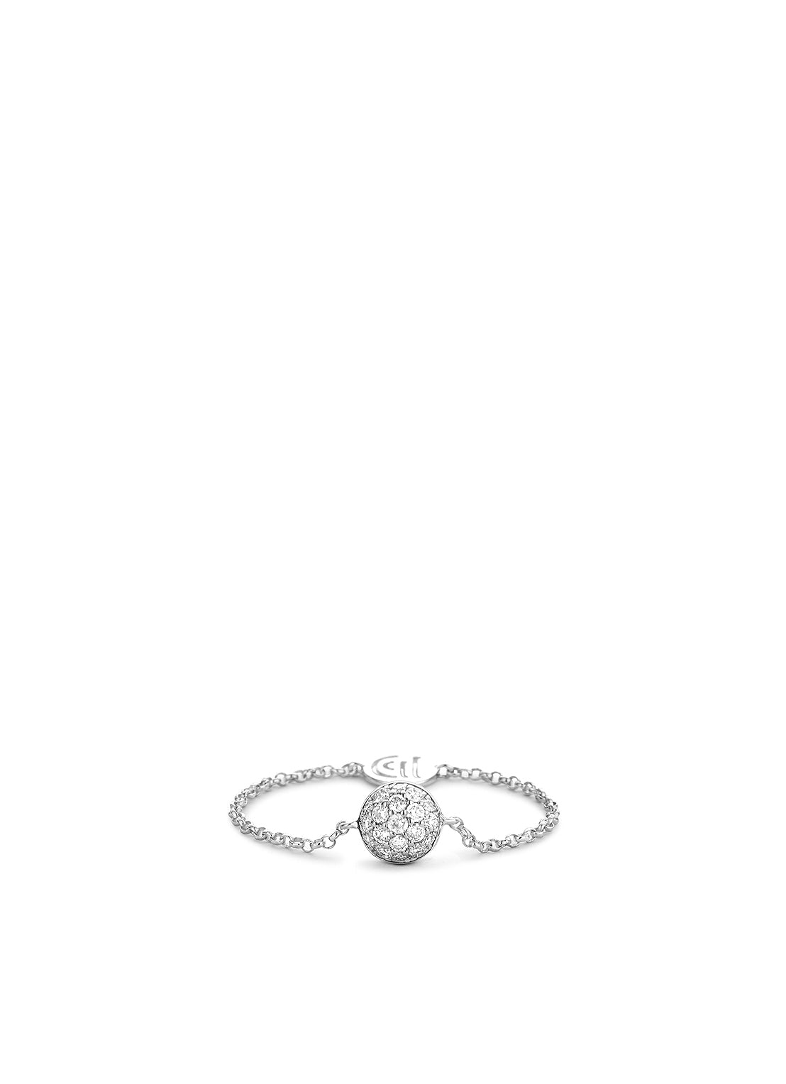 Witgouden ring, 0.10 ct diamant, Uptown