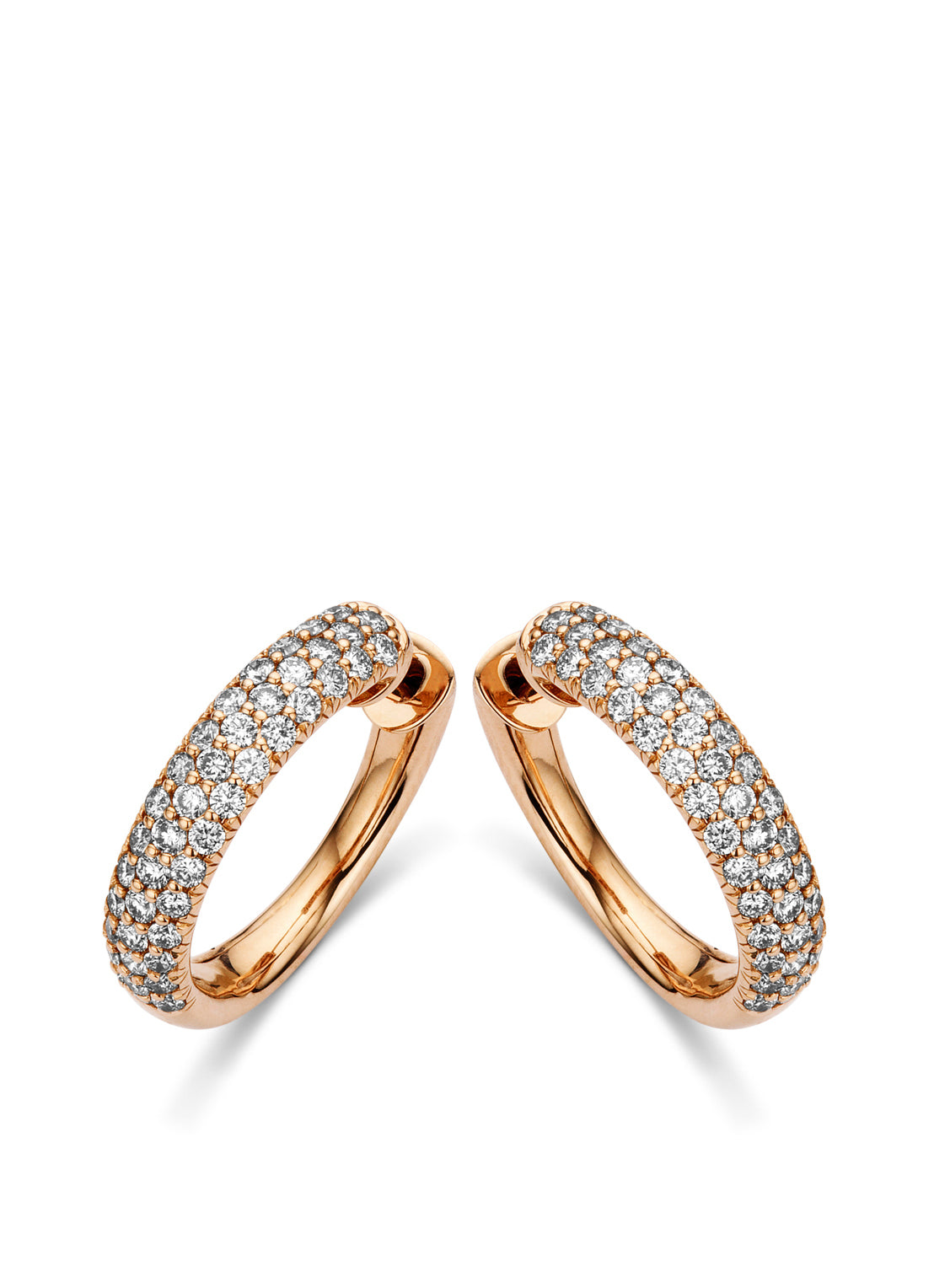 Roségouden Evens jewelry, 1.28 CT Diamond, Caviar