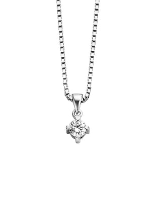 White gold pendant, 0.30 CT Diamant, Hearts & Arrows