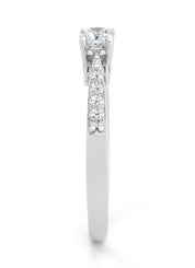 White gold ring, 0.35 CT Diamant, Hearts & Arrows