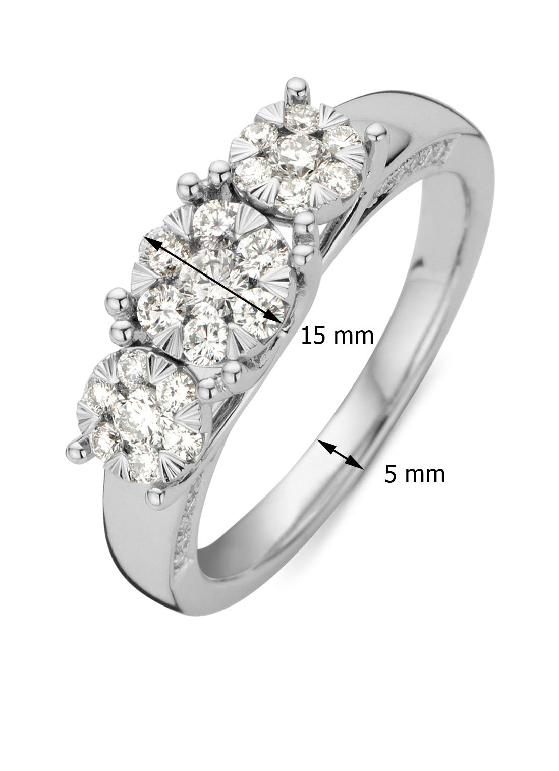 Witgouden ring, 0.58 ct diamant, Enchanted