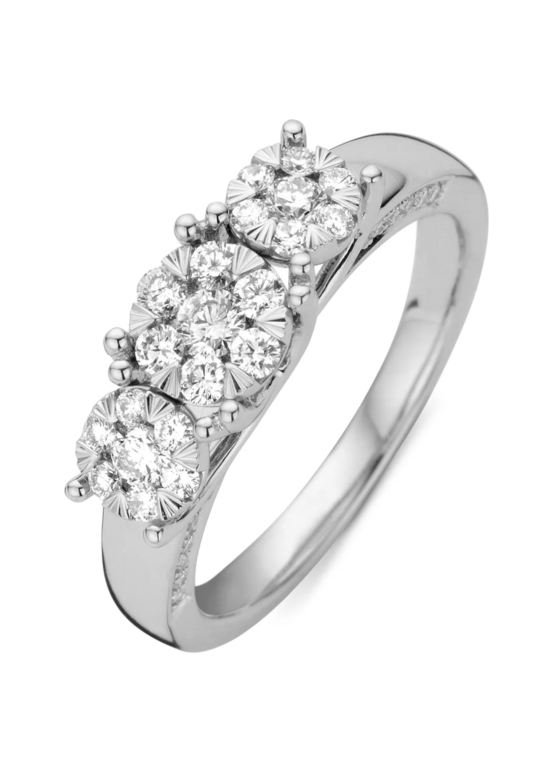 White gold ring, 0.58 ct diamond, Enchanted