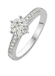 Witgouden ring, 0.39 ct diamant, Enchanted