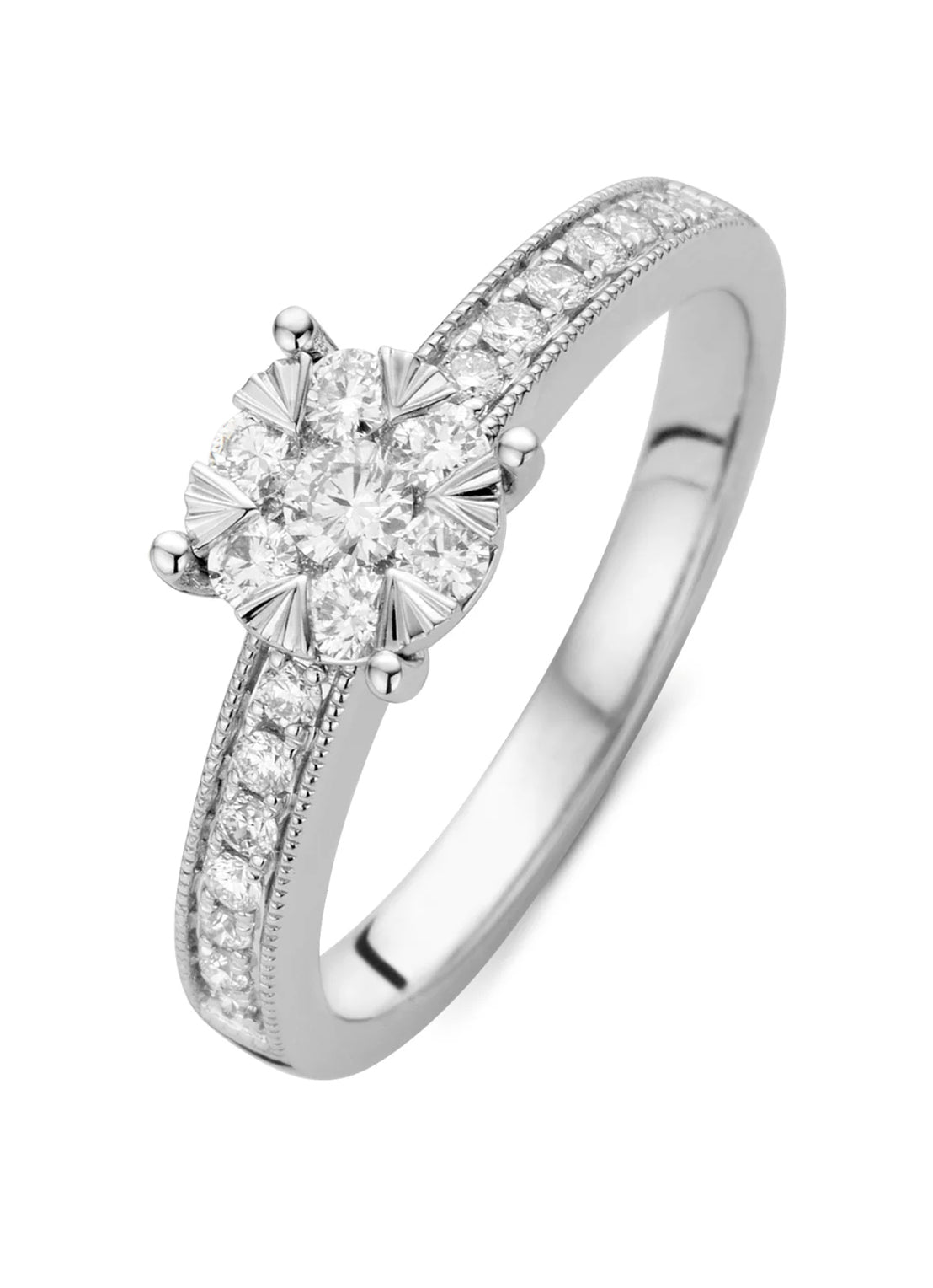 Witgouden ring, 0.40 ct diamant, Enchanted