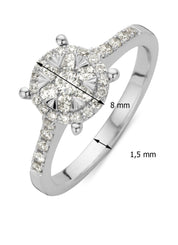White gold ring, 0.47 CT Diamond, Enchanted