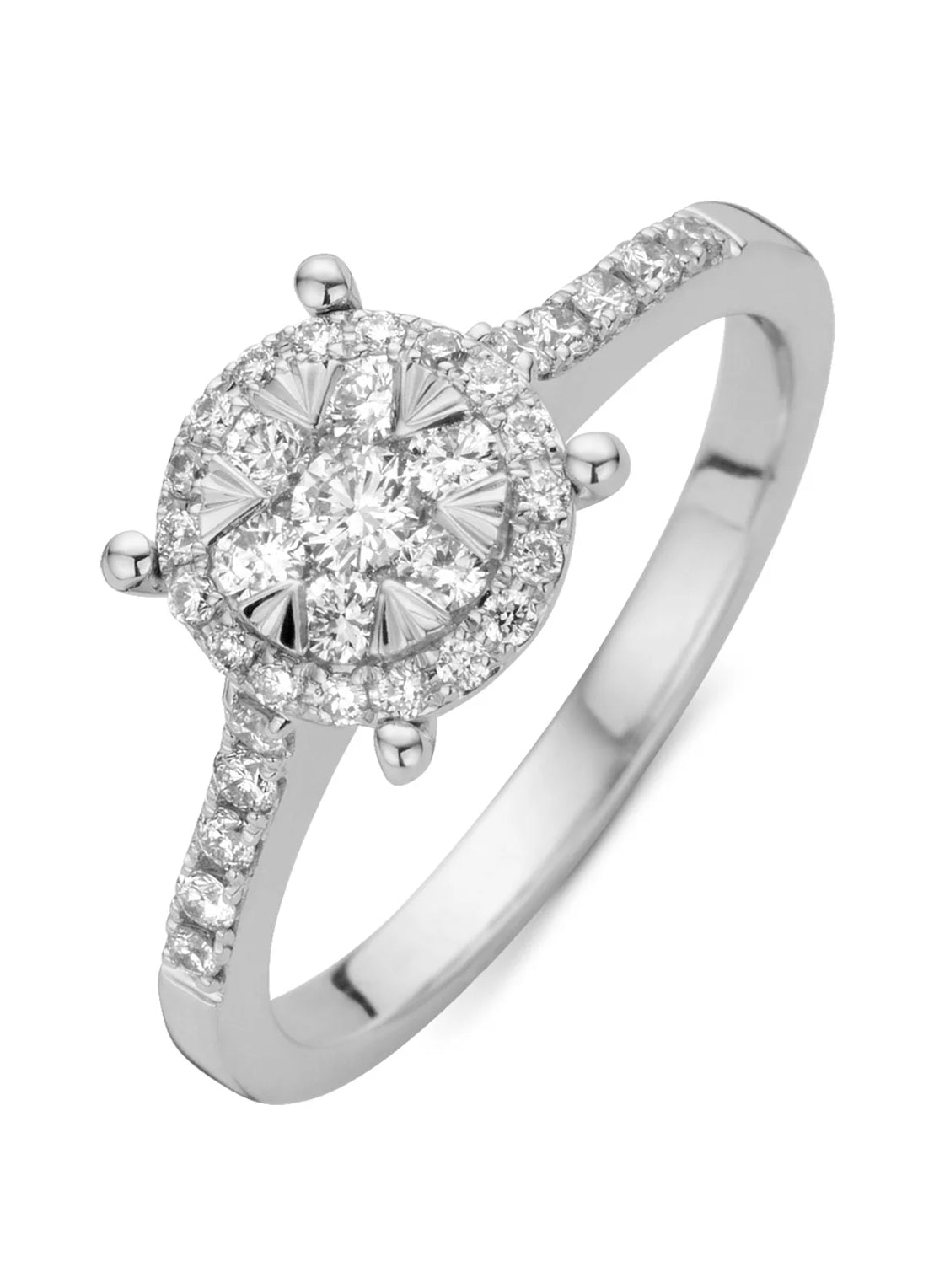 White gold ring, 0.47 ct diamond, Enchanted