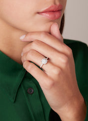 Witgouden ring, 0.47 ct diamant, Enchanted