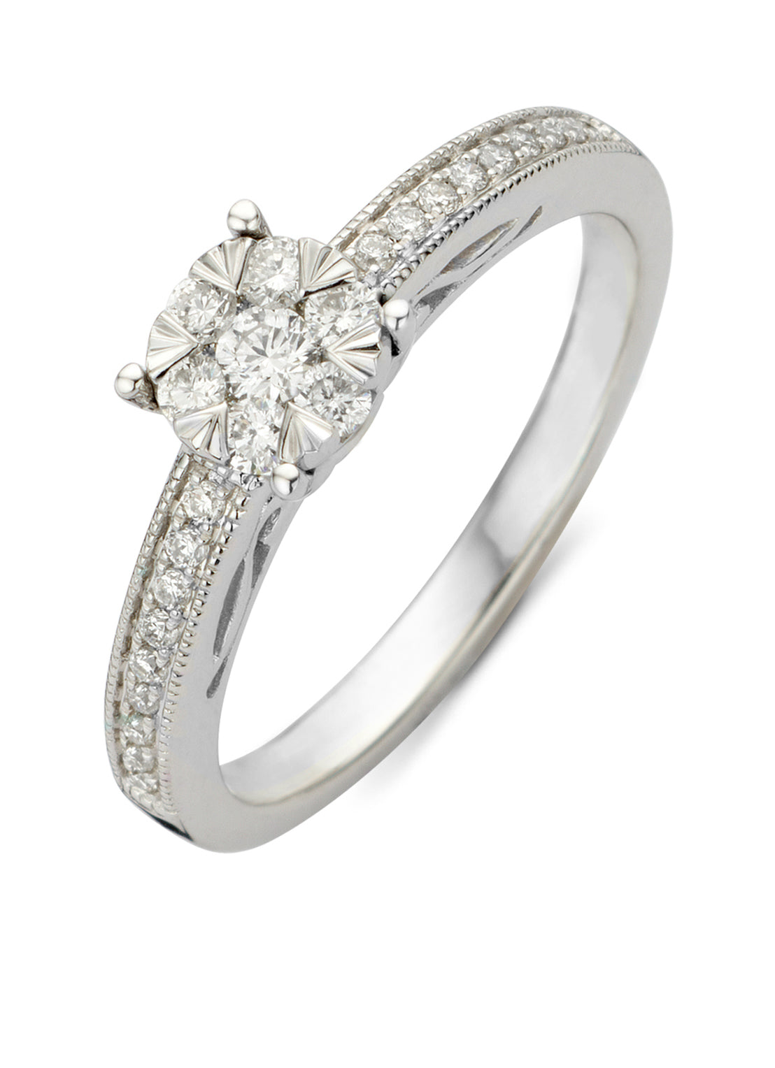 Witgouden ring, 0.32 ct diamant, Enchanted