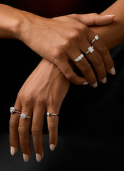 Witgouden ring 18kt, 0.20 ct diamant, Enchanted