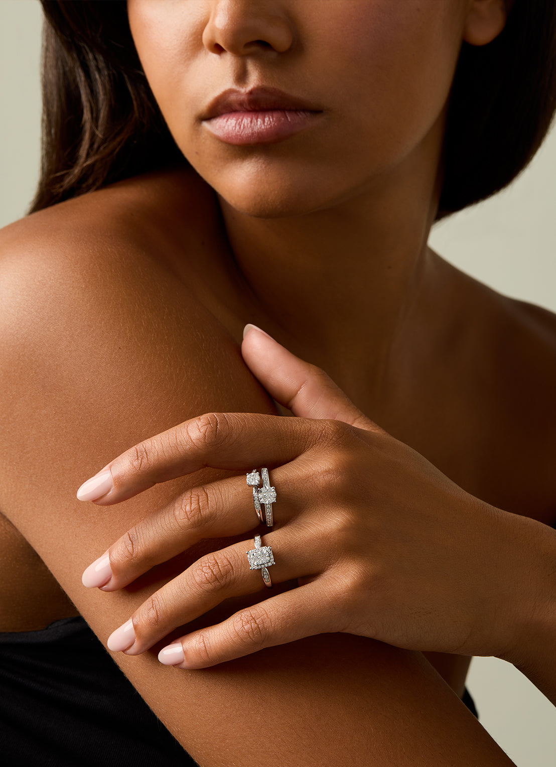 Witgouden ring 18kt, 0.20 ct diamant, Enchanted