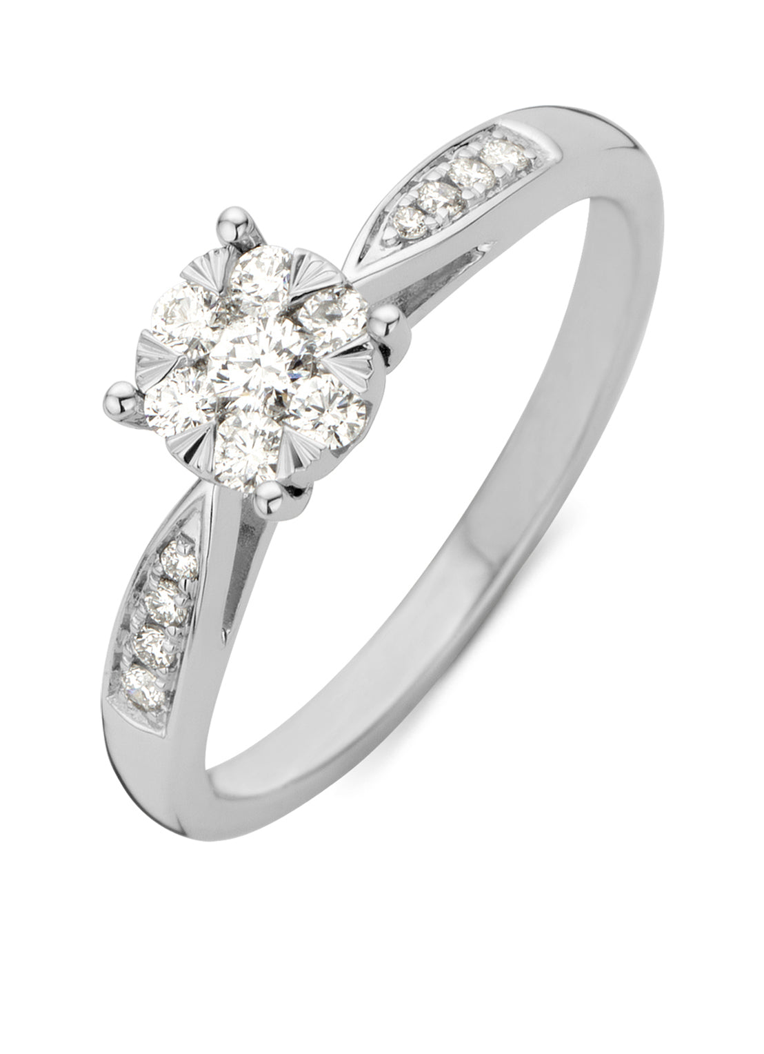 Witgouden ring, 0.29 ct diamant, Enchanted