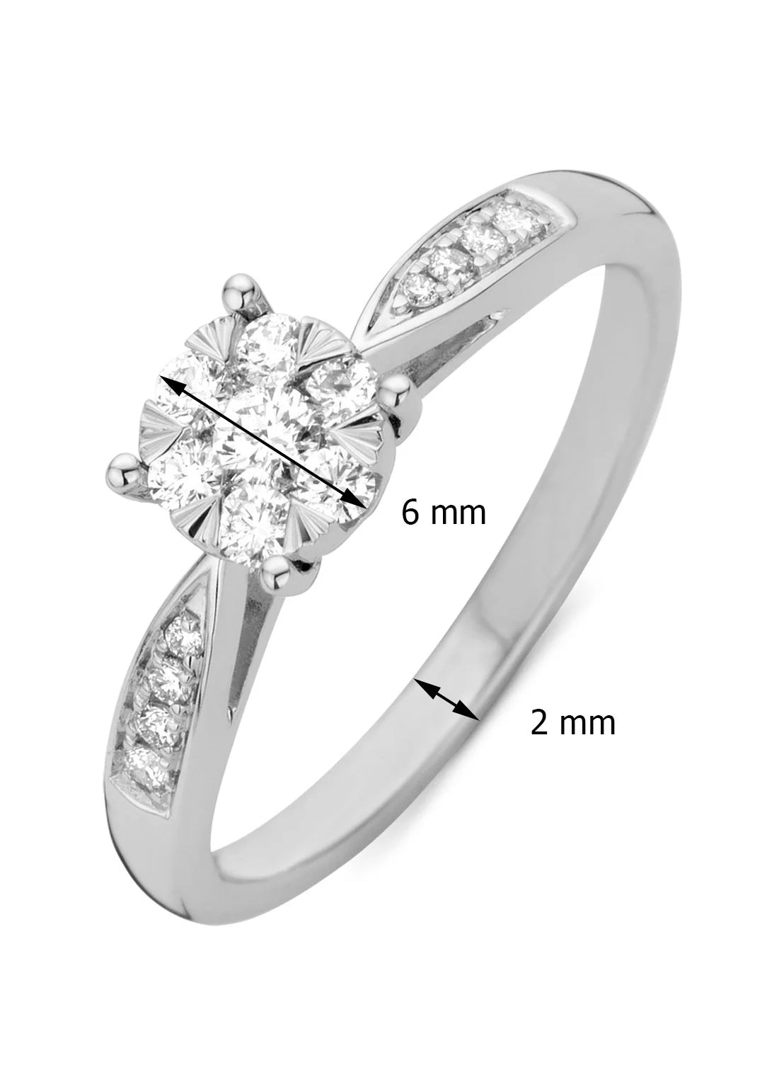 White gold ring, 0.29 ct diamond, Enchanted