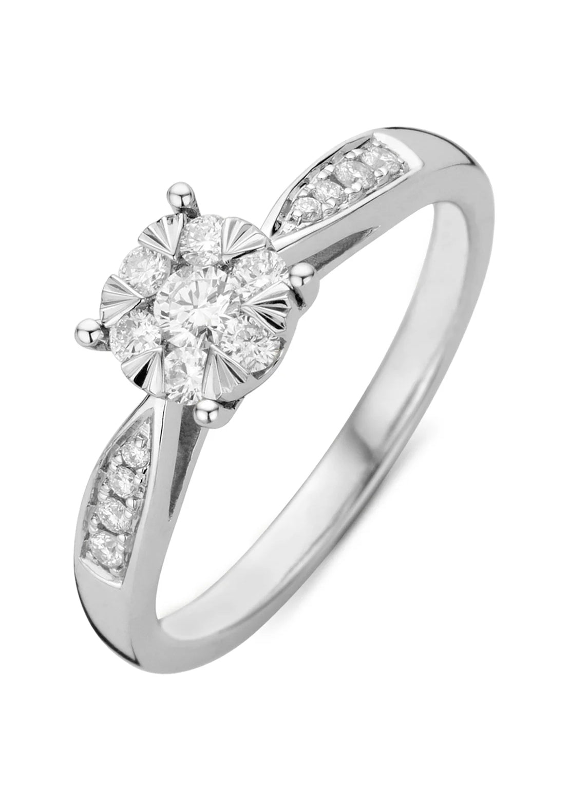 White gold ring, 0.35 ct diamond, Enchanted