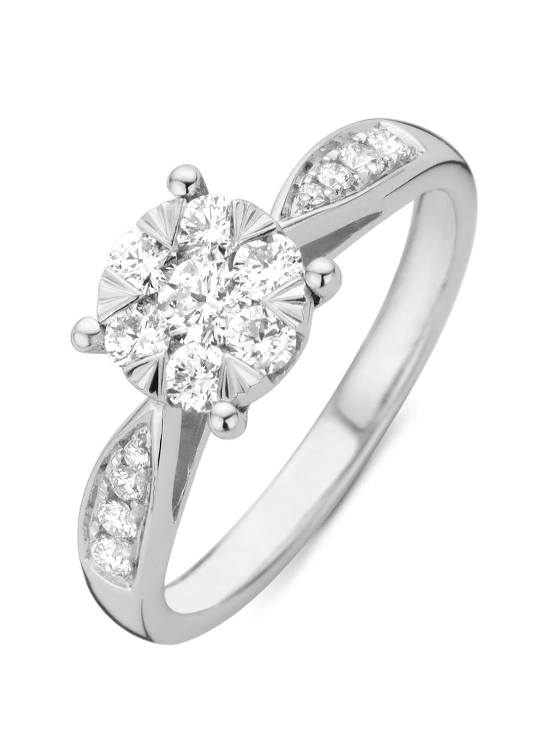 White gold ring, 0.57 ct diamond, Enchanted