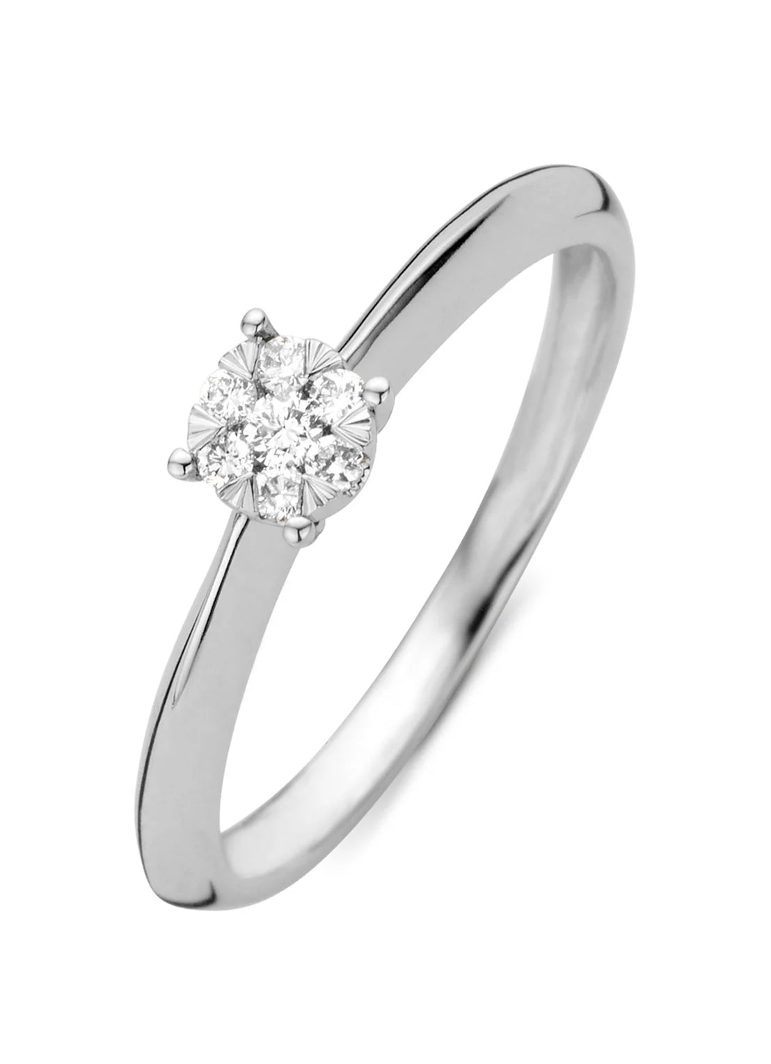 White gold ring, 0.10 ct diamond, Enchanted