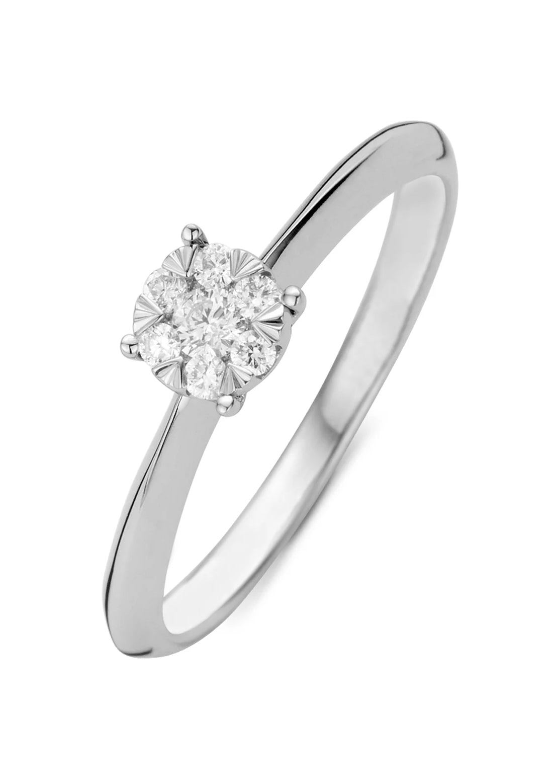Witgouden ring, 0.17 ct diamant, Enchanted