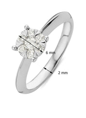 Witgouden ring, 0.28 ct diamant, Enchanted