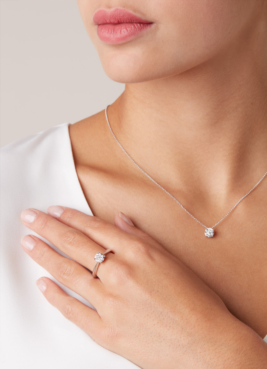 White gold ring, 0.28 ct diamond, Enchanted