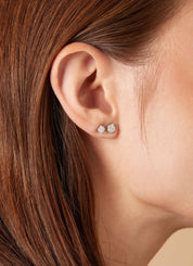 White gold ear jewelry, 0.18 CT Diamond, Enchanted