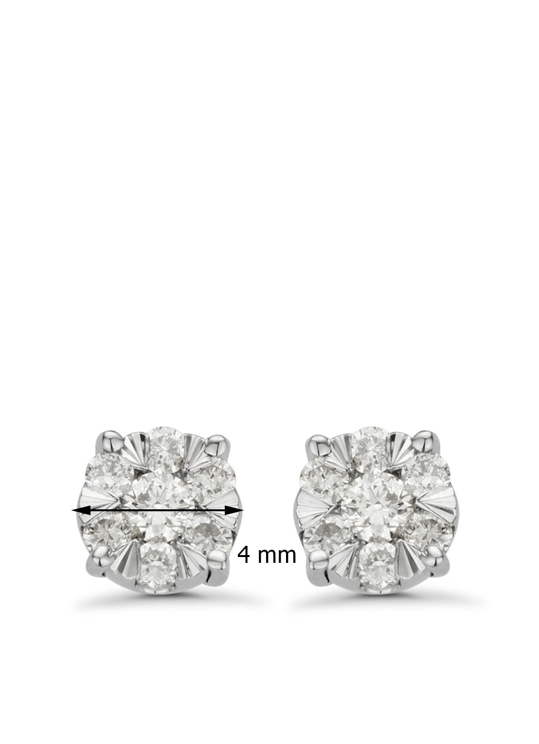 Witgouden oorsieraden 18kt, 0.18 ct diamant, Enchanted