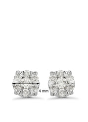 Witgouden oorsieraden 18kt, 0.18 ct diamant, Enchanted