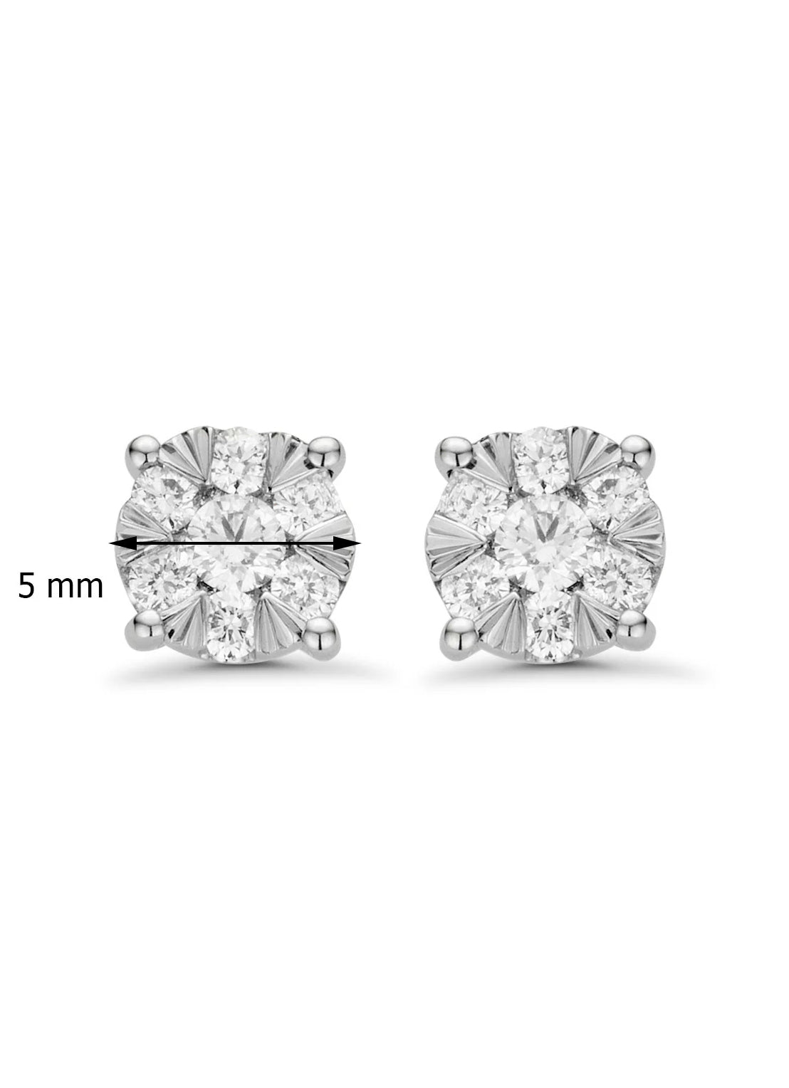 Witgouden oorsieraden, 0.27 ct diamant, Enchanted