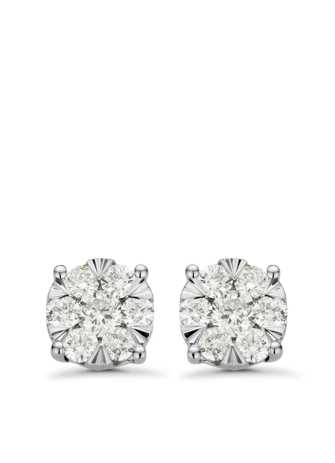 White gold earrings, 0.45 ct diamond, Enchanted