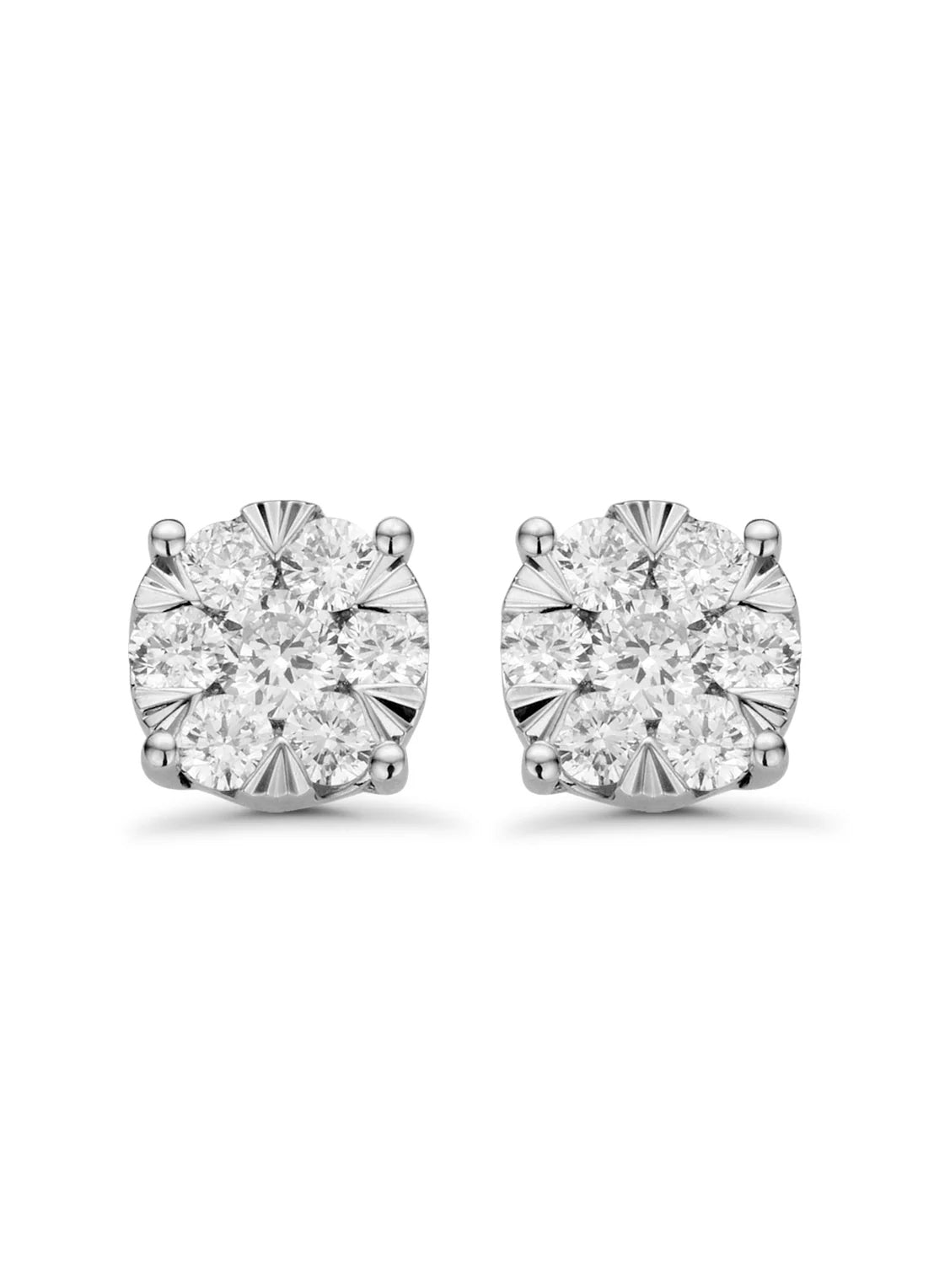 White gold earrings, 0.45 ct diamond, Enchanted