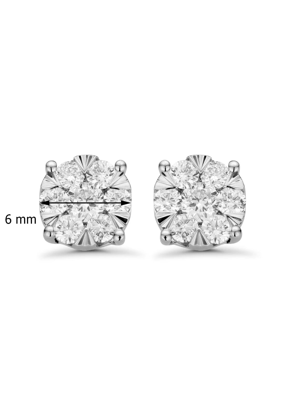 White gold earrings, 0.45 ct diamond, Enchanted