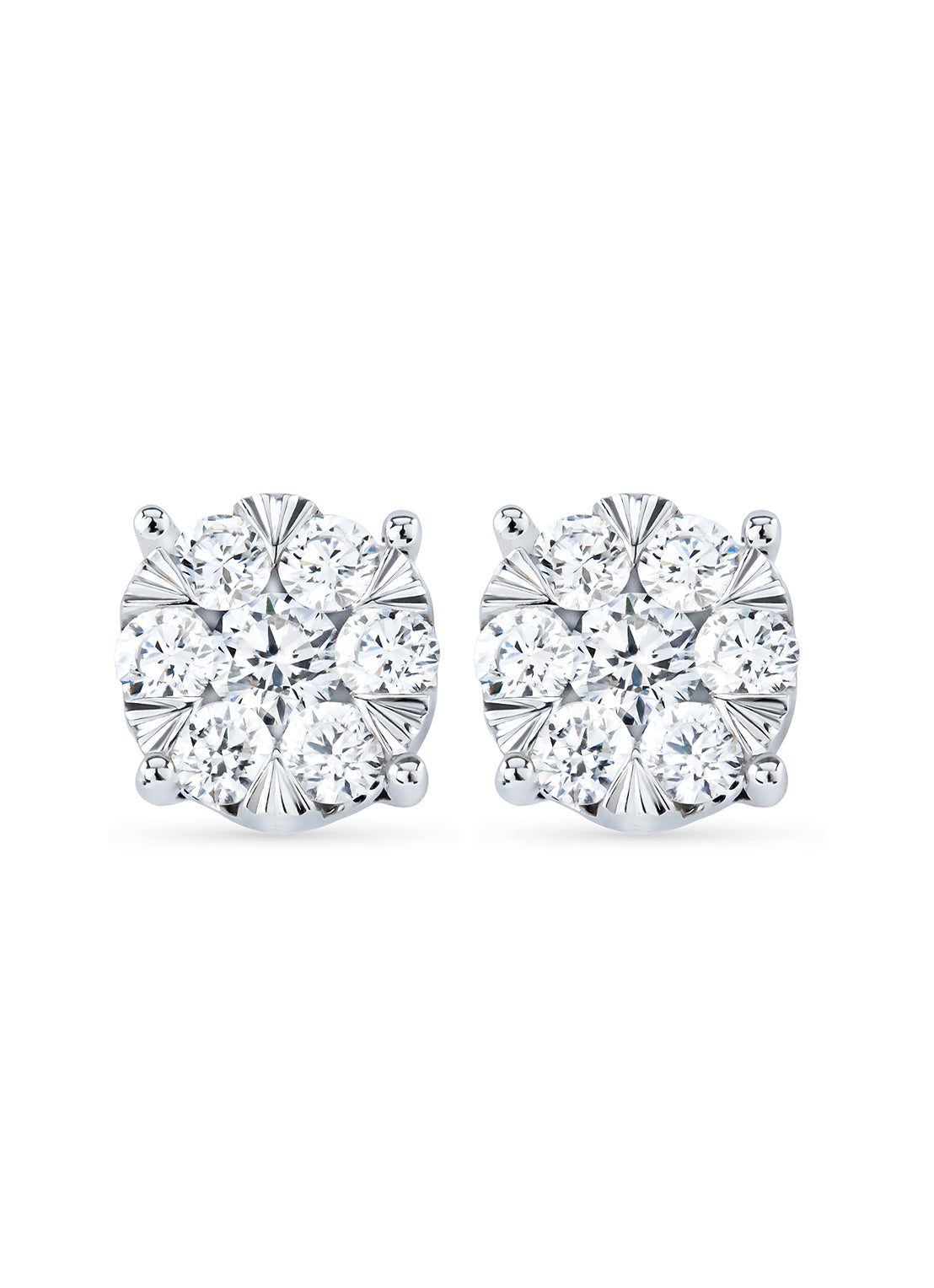 White gold earrings, 0.55 ct diamond, Enchanted