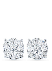 White gold earrings, 0.55 ct diamond, Enchanted