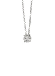 White gold pendant with necklace, 0.14 CT Diamond, Enchanted