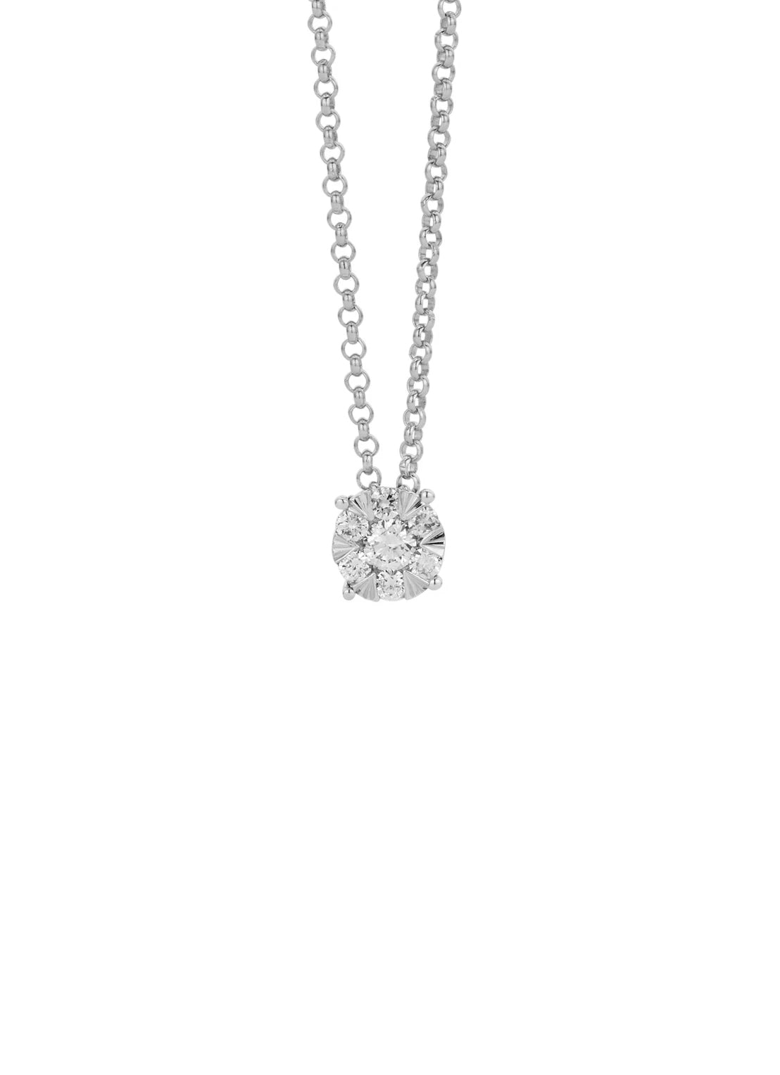 White gold necklace, 0.14 ct diamond, Enchanted