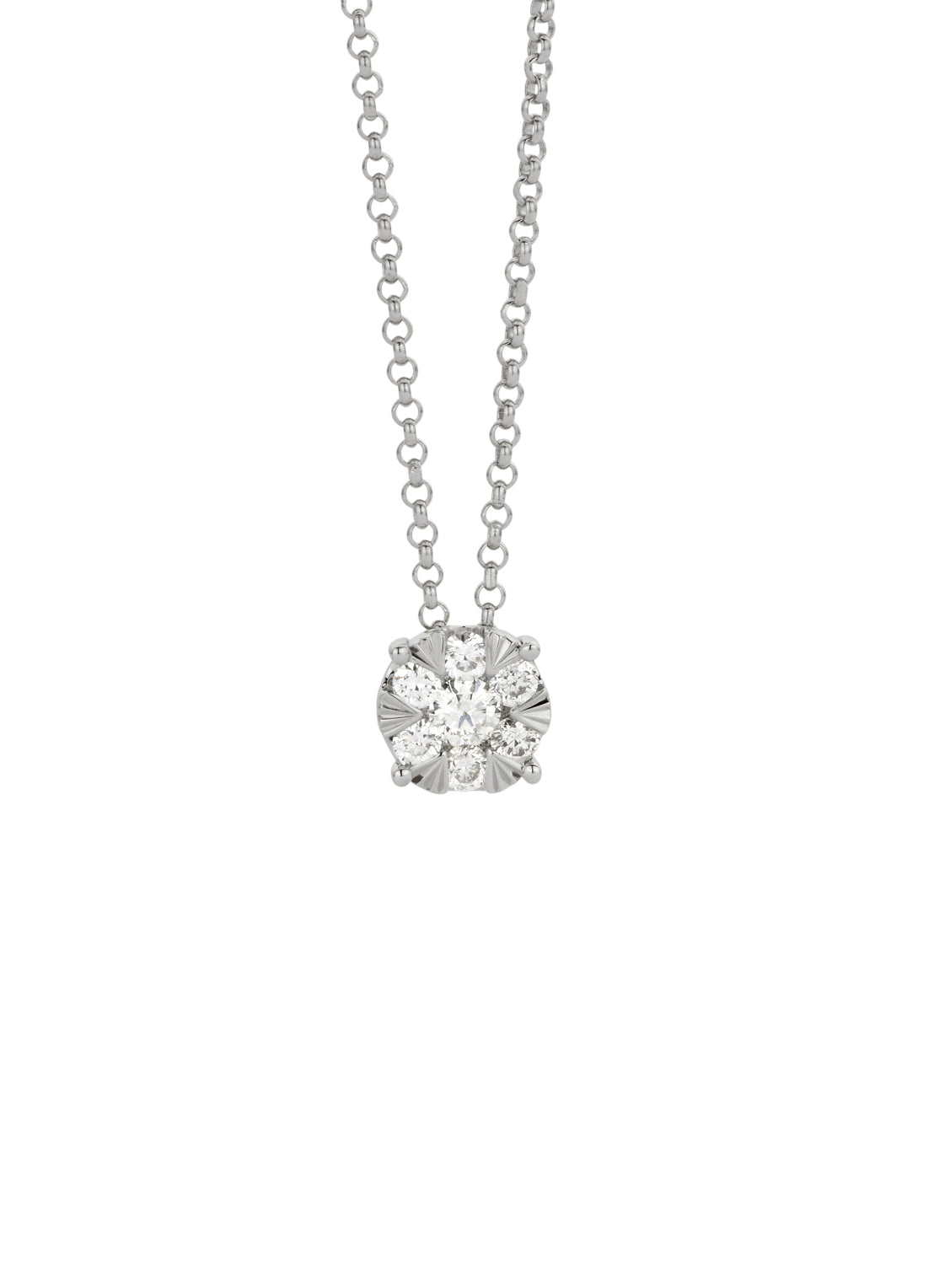 Witgouden collier, 0.24 ct diamant, Enchanted