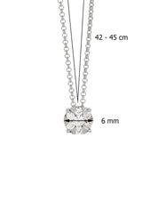 Witgouden collier, 0.24 ct diamant, Enchanted
