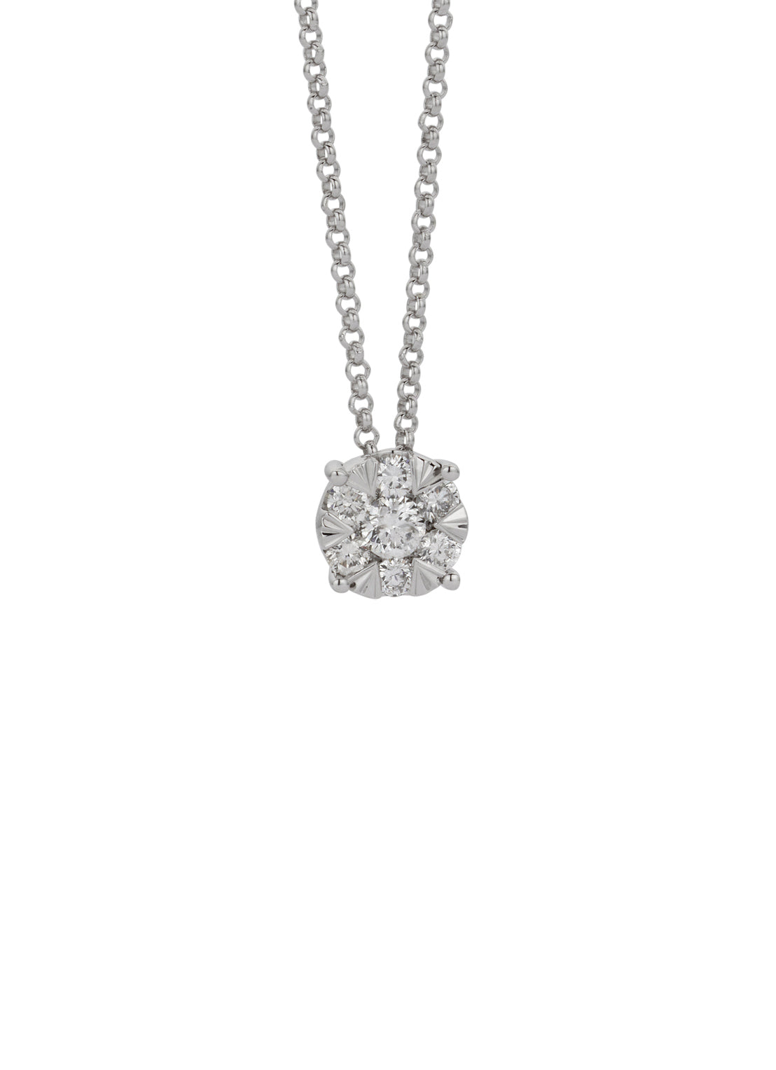 Witgouden hanger met collier, 0.29 ct diamant, Enchanted