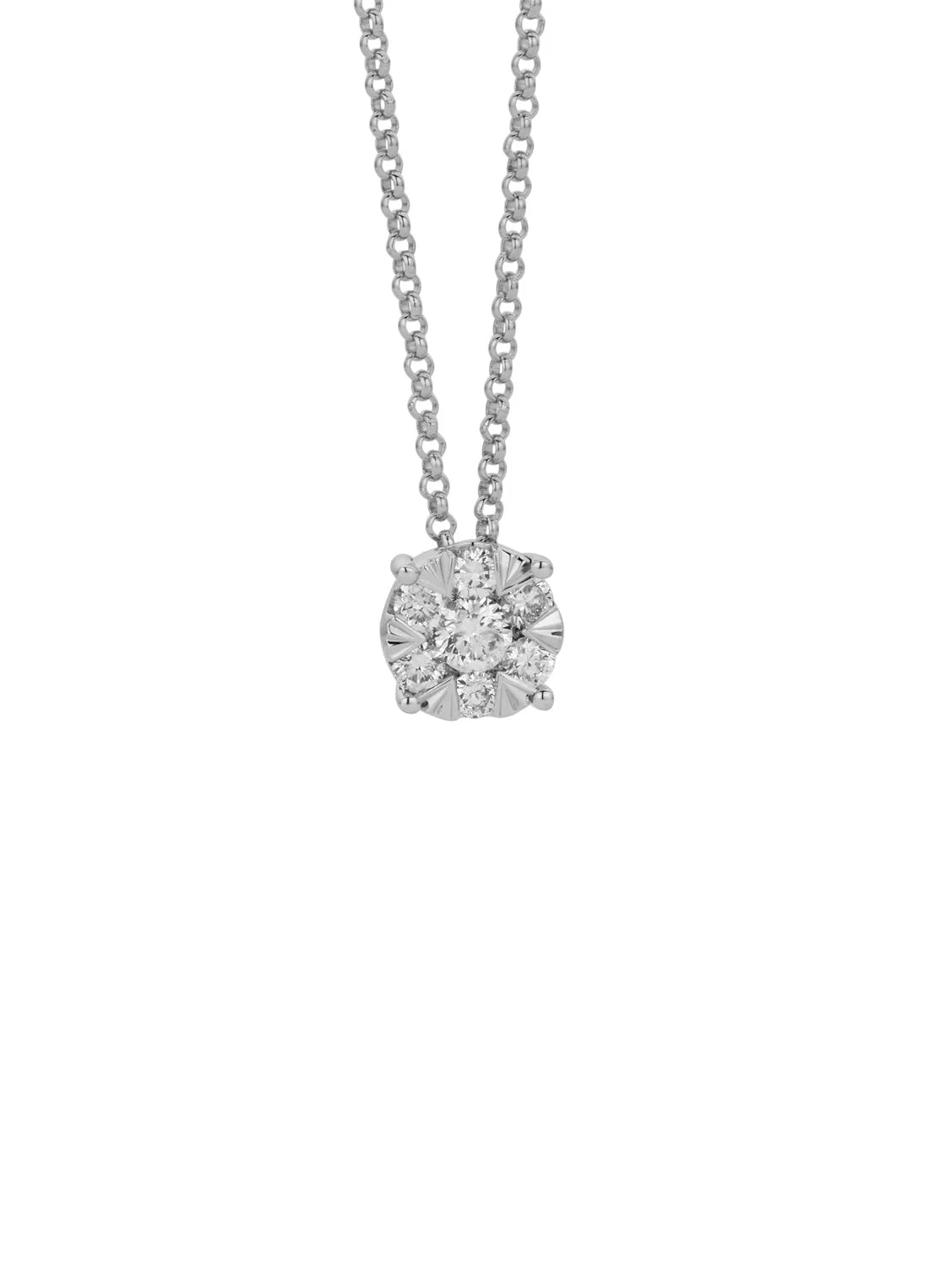 Witgouden collier, 0.29 ct diamant, Enchanted