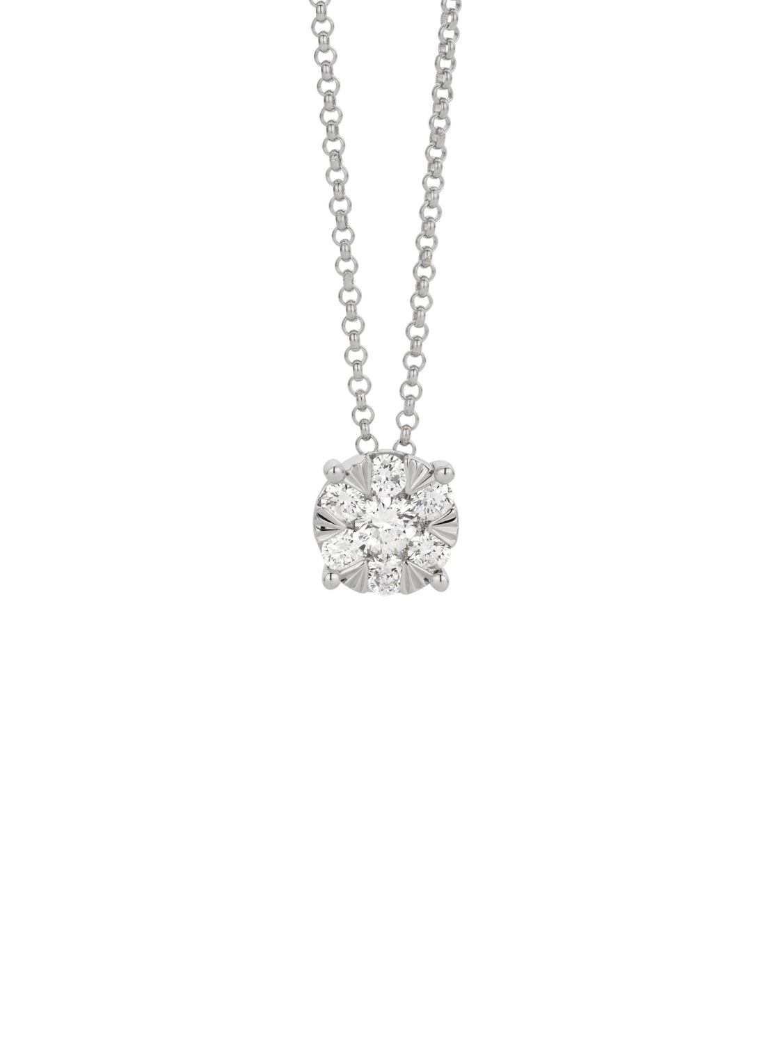 Witgouden hanger, met collier 0.37 ct diamant, Enchanted