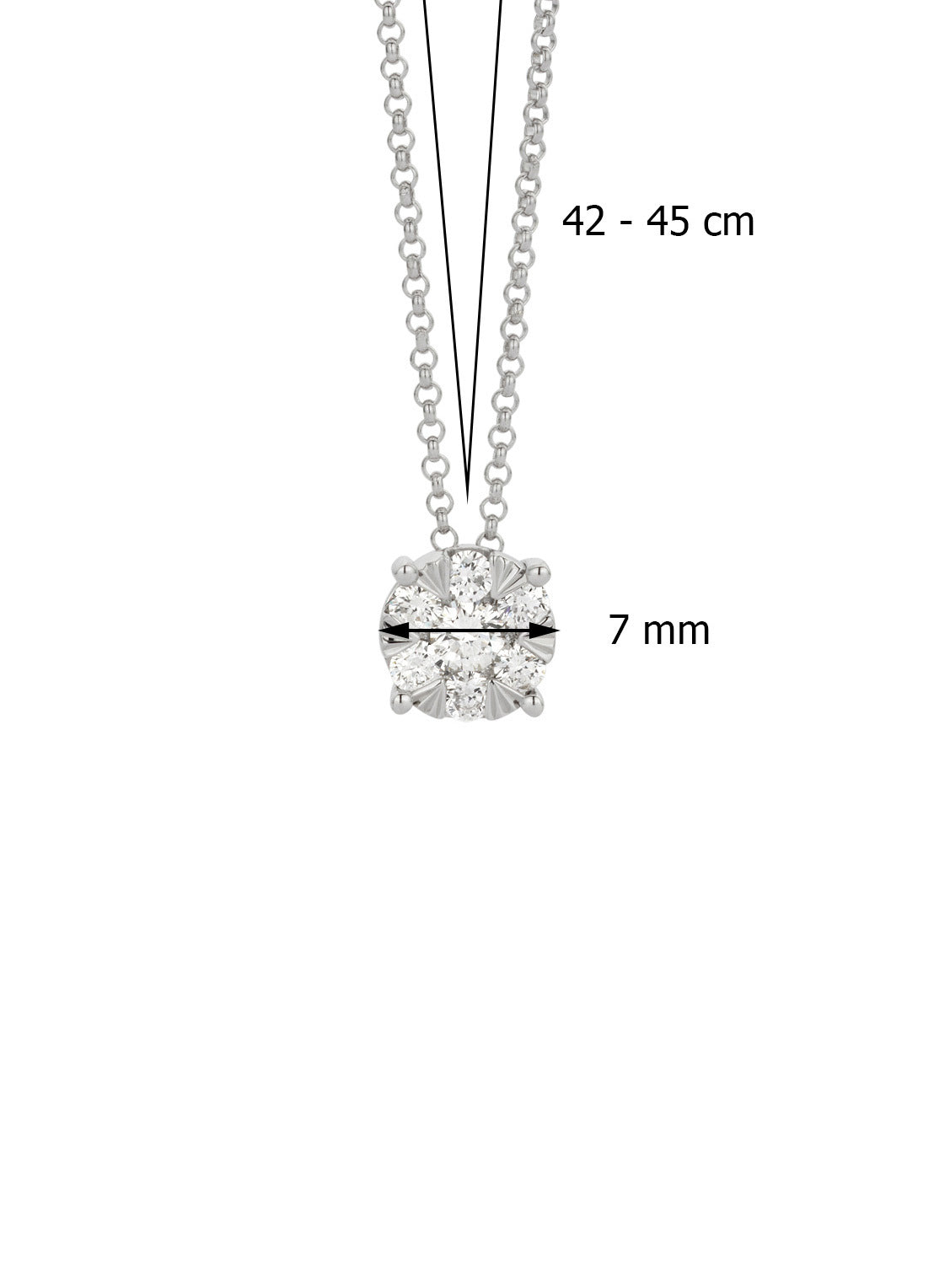 White gold necklace, 0.37 ct diamond, Enchanted
