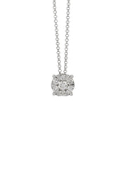 Witgouden hanger met collier, 0.46 ct diamant, Enchanted