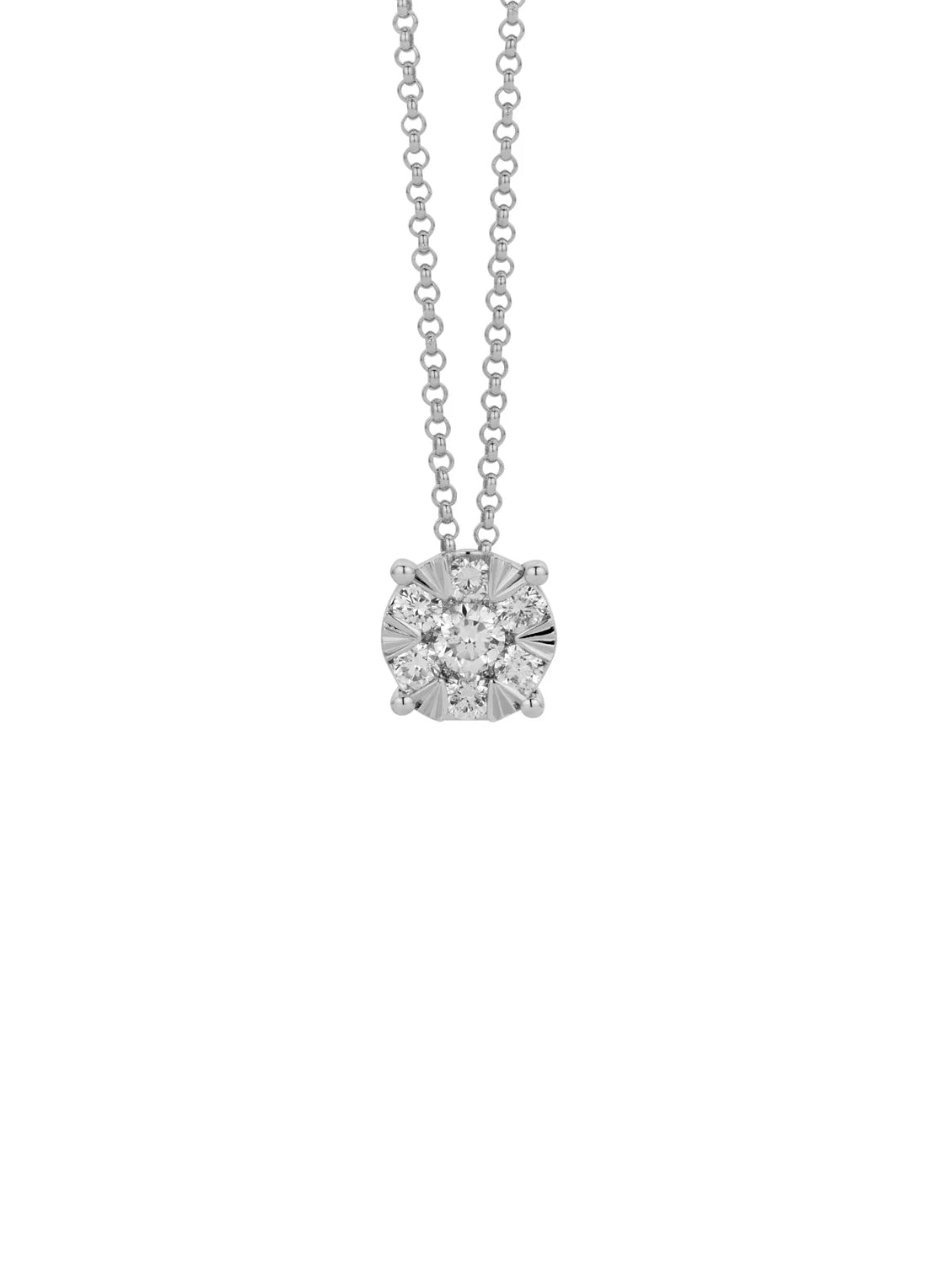 Witgouden collier, 0.46 ct diamant, Enchanted