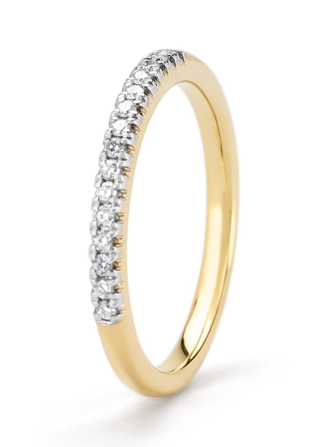 Gouden ring, 0.14 ct diamant, Ensemble