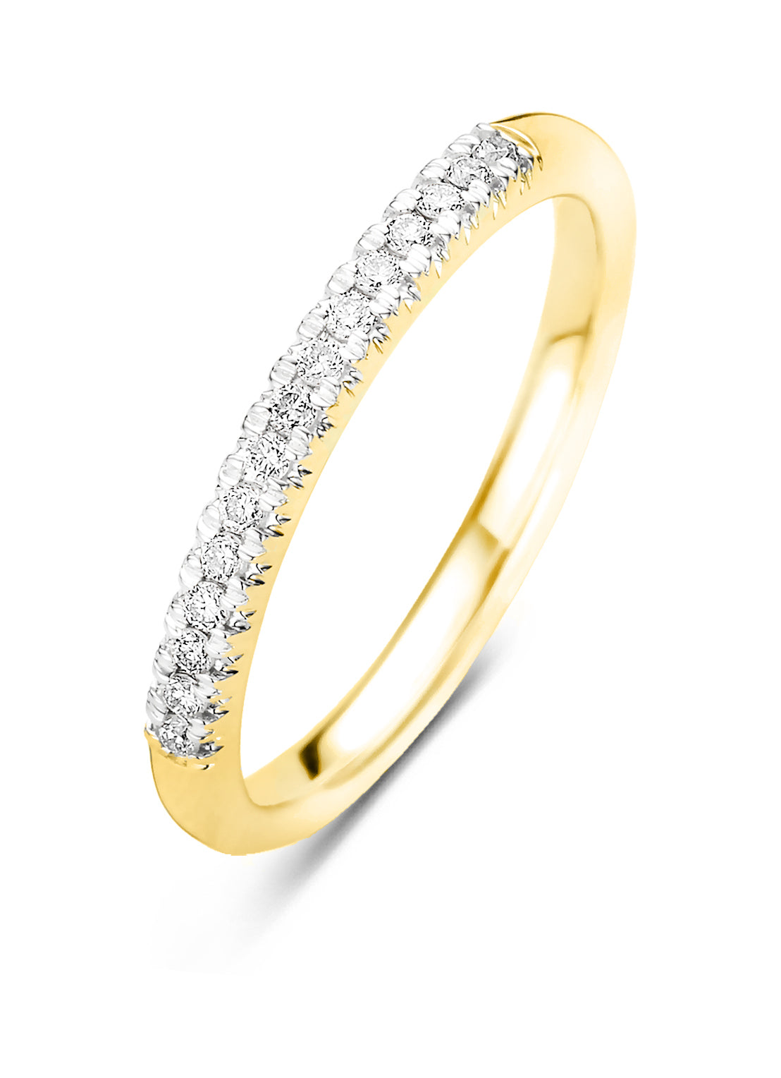 Gouden ring, 0.14 ct diamant, Ensemble