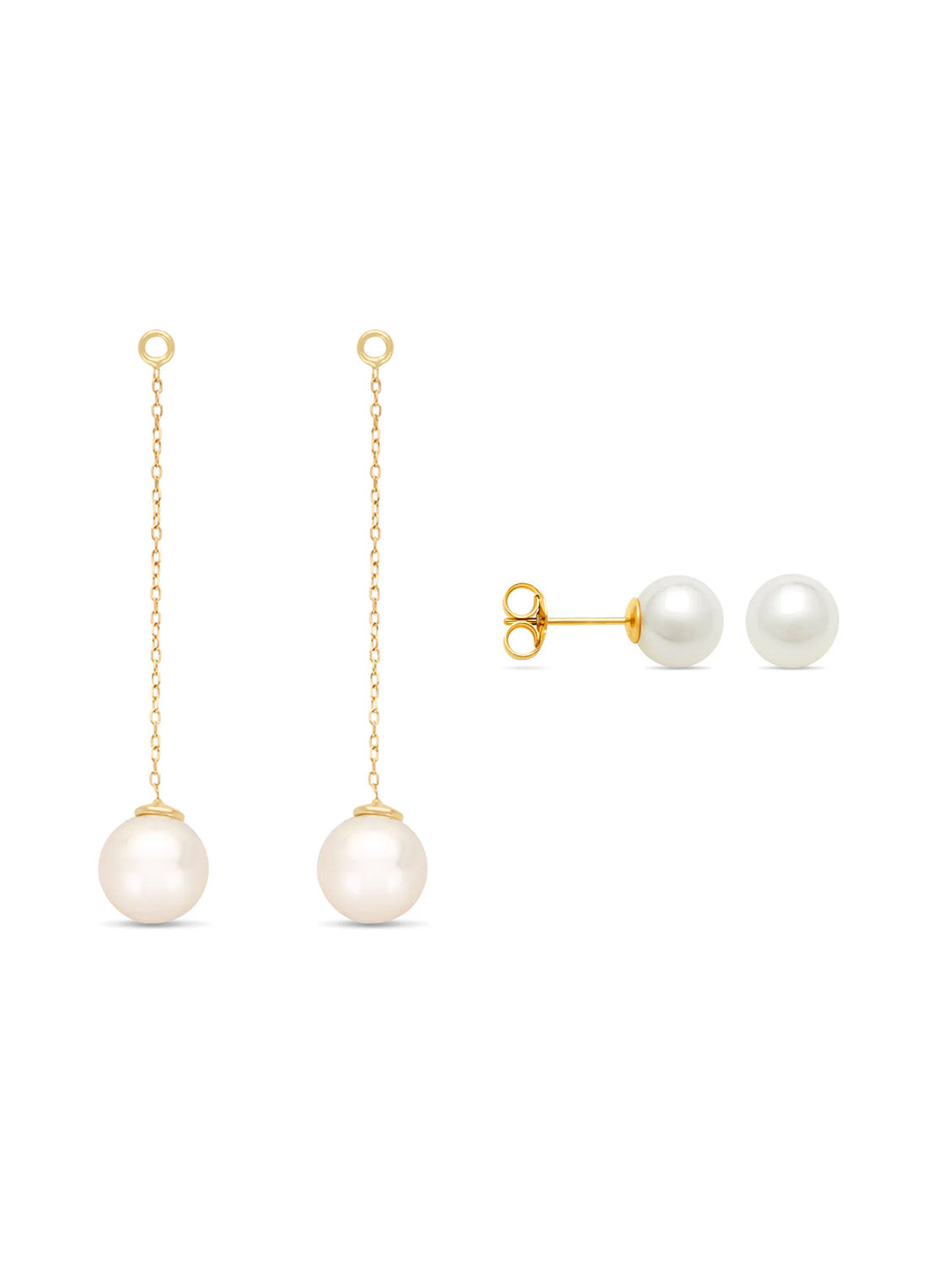 Geelgouden parel oorsieraden set, Rivièra