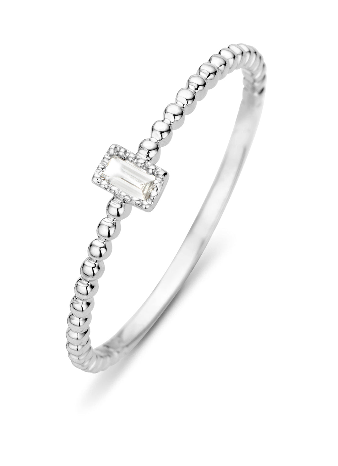 White gold ring, 0.05 ct diamond, joy