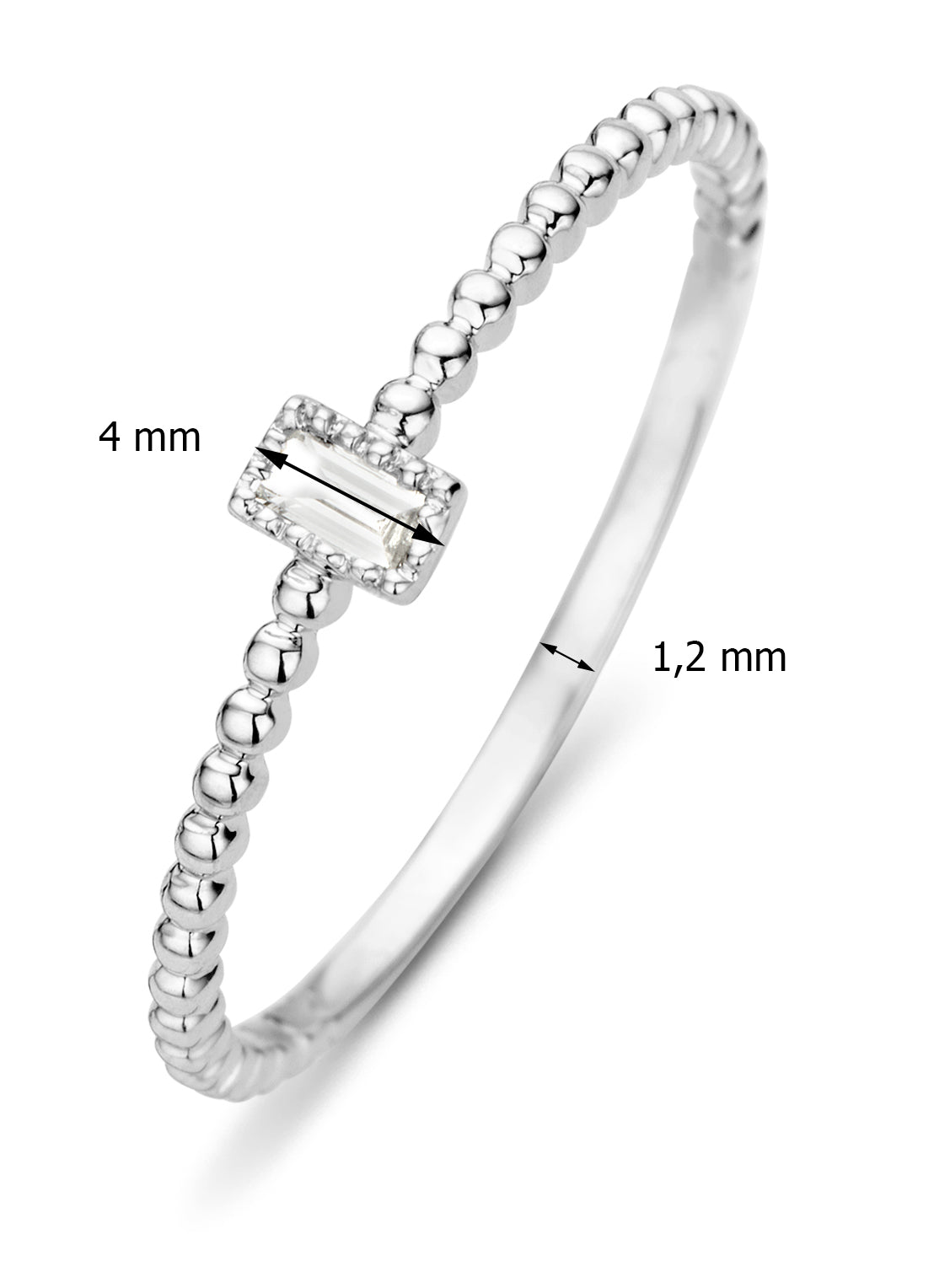 White gold ring, 0.05 ct diamond, joy