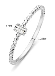 Witgouden ring, 0.05 ct diamant, Joy