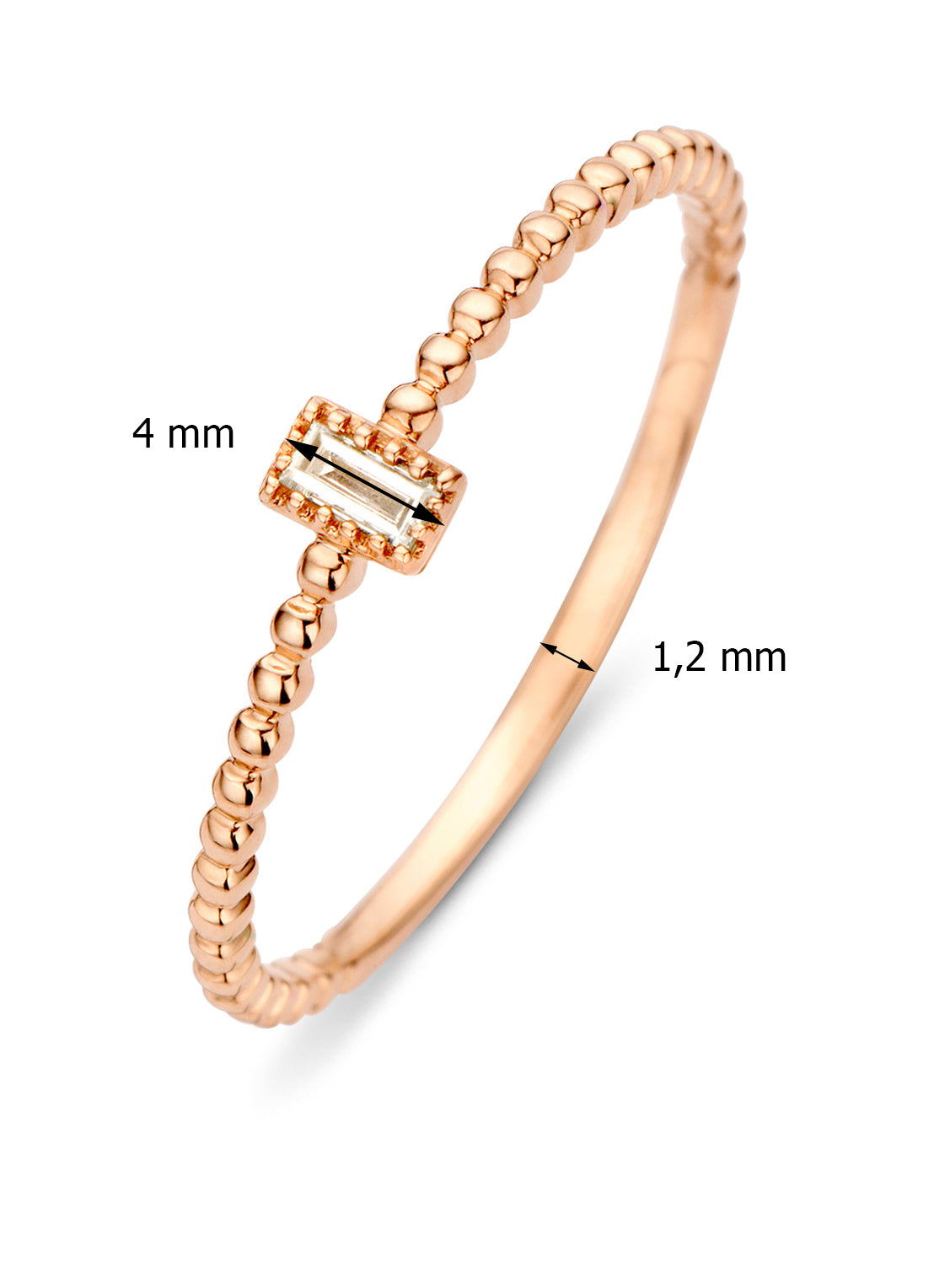 Roségouden Ring, 0.05 CT Diamant, Joy