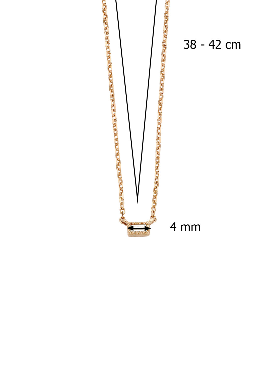 Yellow Gouden Collier, 0.05 CT Diamant, Joy