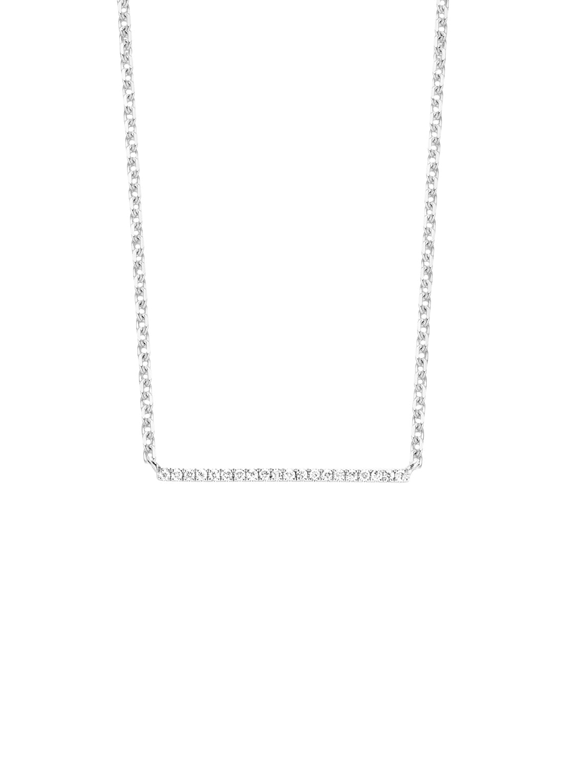 White gold necklace, 0.06 CT Diamant, Joy